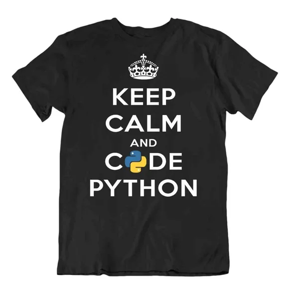 Keep Kalm And Code Python Tee Funny Computer Joke T-Shirt