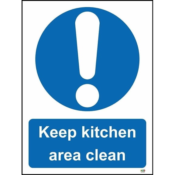 Keep Kitchen Area Clean Restaurant s metal park safety aluminum Sign Size: 8 x 12 Inch