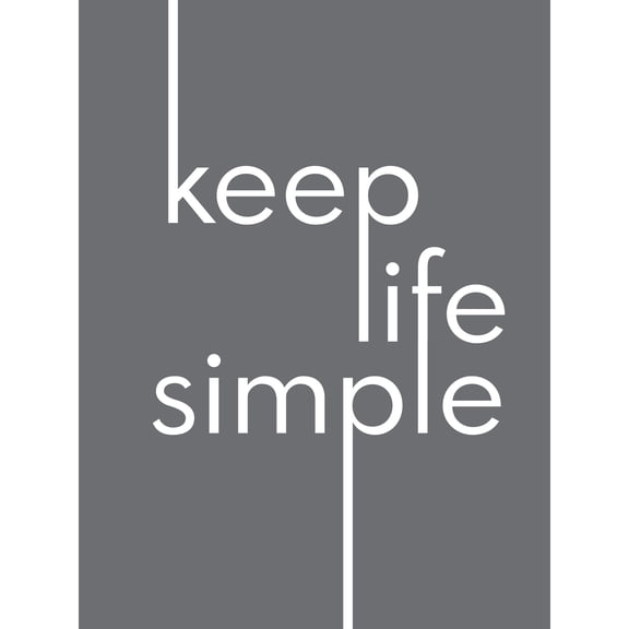 Keep Life Simple Typography Minimalist Extra Large XL Wall Art Poster Print