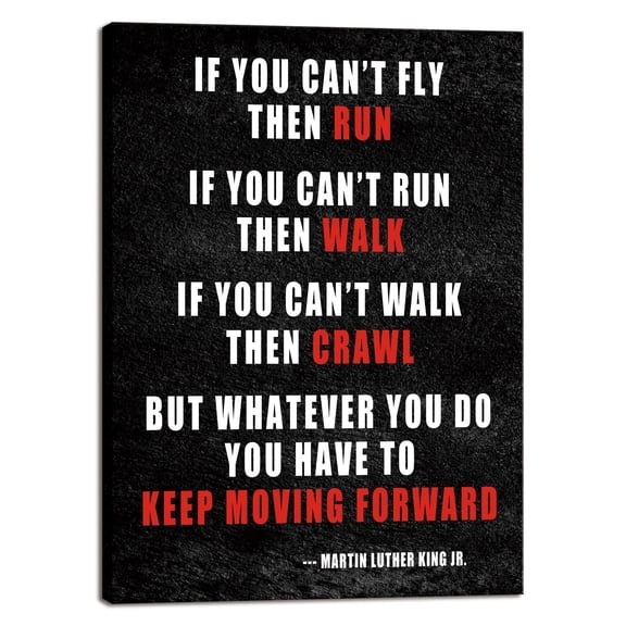 Keep Moving Forward Motivational Classroom Positive Quotes Inspirational Poster Canvas Prints Wall Art for Office Living Room Home Decorations