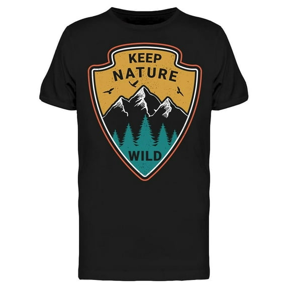 Keep Nature Wild Shield T-Shirt Men -Image by Shutterstock, Male XX-Large