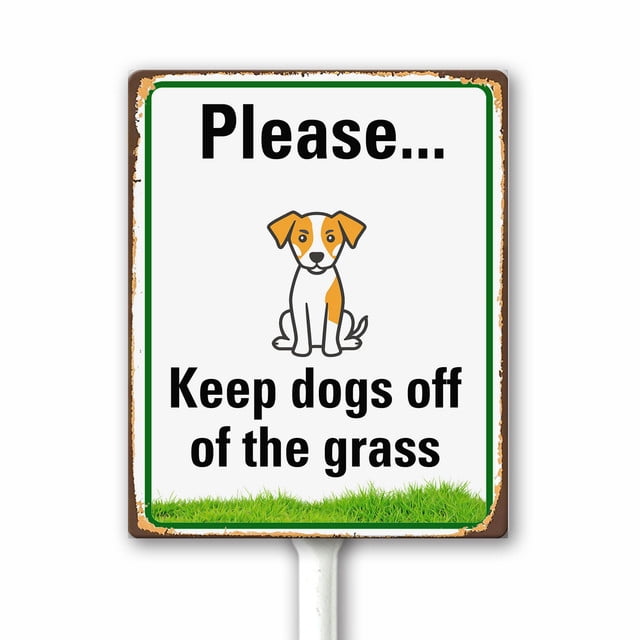 Please Keep Dogs Off The Grass Lawnboss Sign And Stake Kit
