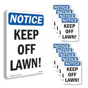 Keep Off Maintenance Access Only OSHA Notice Aluminum Sign 10 Inch x 7 Inch - 10 Pack