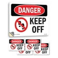 thumbnail image 1 of Keep Off OSHA Danger Vinyl Decal Label 10 Inch x 7 Inch - 5 Pack, 1 of 6