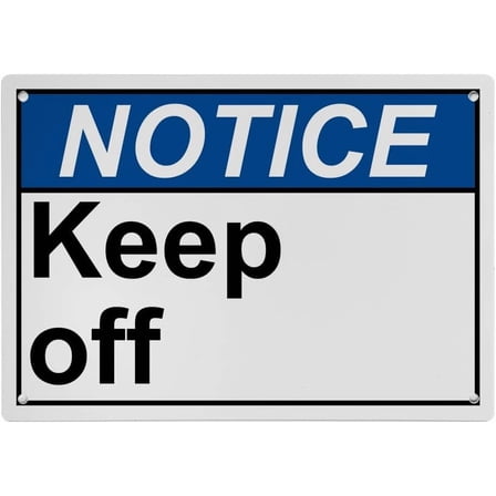 Keep Off Sign, Industrial Caution Danger Sign 8"x12" - UV Resistant, Waterproof Plastic, Indoor Outdoor for Factory Construction
