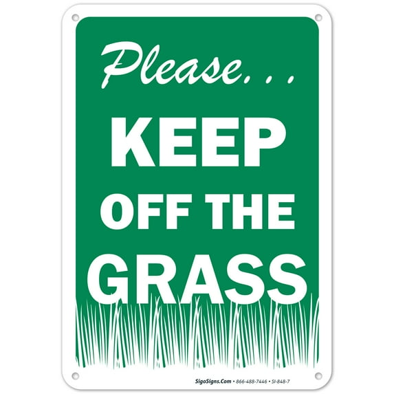 Keep Off The Grass Sign,