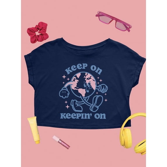 Keep On Keeping On Crop Tee Women's -SelectDesign Designs