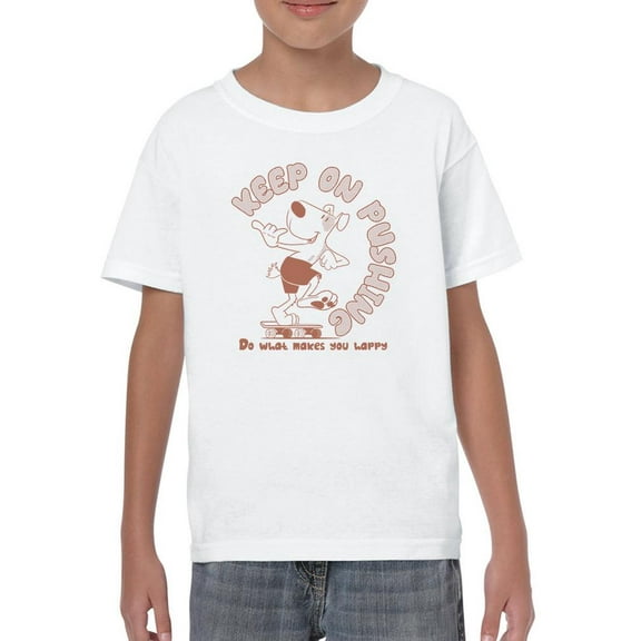 Keep On Pushing Rad Dog T-Shirt Juniors -Image by Shutterstock,  Medium