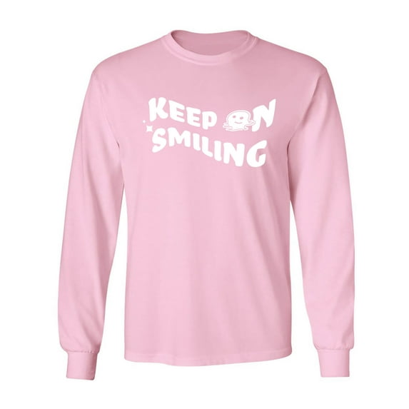 Keep On Smiling Adult Long Sleeve T-shirt