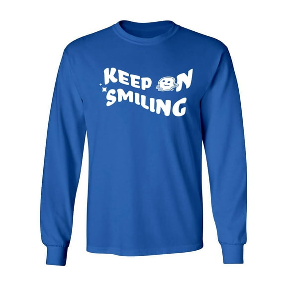 Keep On Smiling Adult Long Sleeve T-shirt