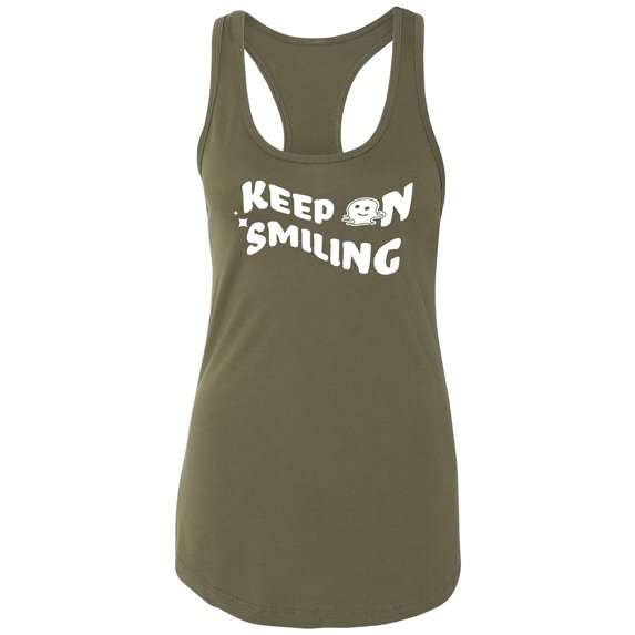 Keep On Smiling Racerback Tank