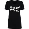 thumbnail image 1 of Keep On Smiling Womens V-Neck T-Shirt, 1 of 2
