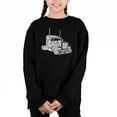 thumbnail image 1 of Keep On Truckin' - Girl's Word Art Crewneck Sweatshirt, 1 of 3