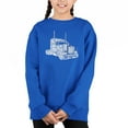 thumbnail image 1 of Keep On Truckin' - Girl's Word Art Crewneck Sweatshirt, 1 of 3