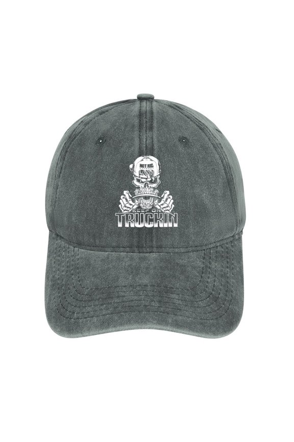 Keep On Trucking Gray Baseball Cap for Men Women, Adjustable Snapback Hats Cotton Hat