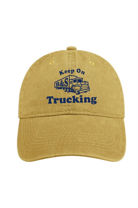 Keep On Trucking Sand Colour Baseball Cap for Men Women, Adjustable Snapback Hats Cotton Hat