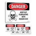 thumbnail image 1 of Keep Out Fumigating With Poison Gas OSHA Danger Aluminum Sign 24 Inch x 18 Inch - 5 Pack, 1 of 8