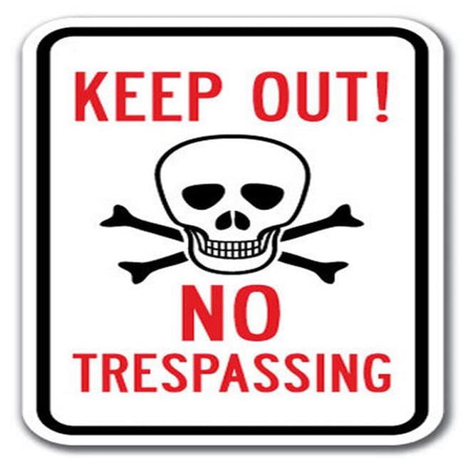 Keep Out No Trespassing Sign 12" x 18" Heavy Gauge Aluminum Signs ...