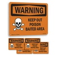 thumbnail image 1 of Keep Out Poison Baited Area OSHA WARNING Aluminum Sign 24 Inch x 18 Inch - 5 Pack, 1 of 8