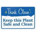 thumbnail image 1 of Keep This Plant Safe And Clean Warning Sign, Door Metal Signs for Home Business Outdoor Indoor Road Yard Garage Street Wall Caution Custom Decor 12 x 8 Inch, 1 of 4