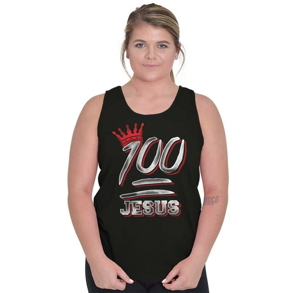 Keep Real 100% Jesus Christ Christian Tank Top T Shirts Men Women Brisco Brands S