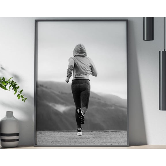 Keep Running Poster, Wall Decor, Running, Fitness, Motivation, Work Out, Phototgraphs, Sports, Home Decor, UNFRAMED