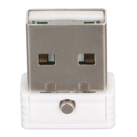 Keep Screen Active, Perfect for Meetings & Gaming, Plug & Play, Durable ABS Design, White USB Mouse Jiggler