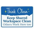 thumbnail image 1 of Keep Shared Workspace Clean Others Work Here Too Warning Sign, Door Metal Signs for Home Business Outdoor Indoor Yard Garage Street Wall Caution Custom Decor 12 x 8 Inch, 1 of 4