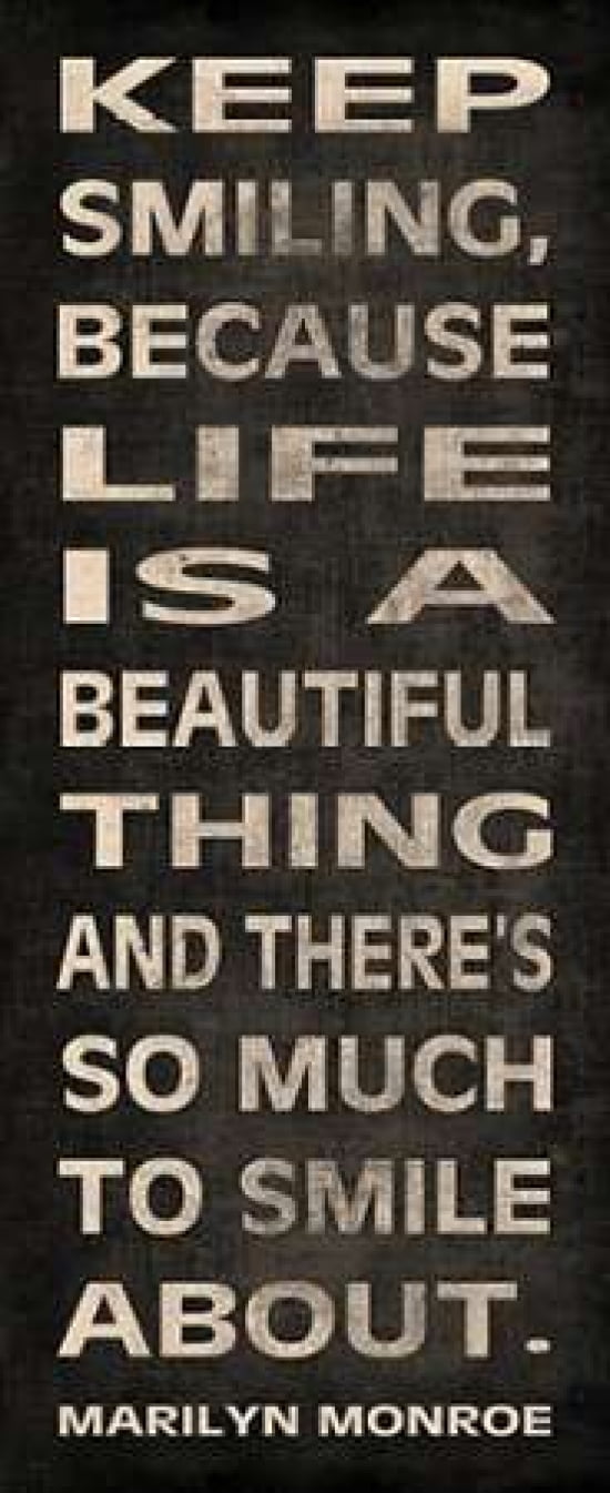 Keep Smiling Canvas Art - N Harbick (10 x 20)