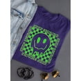 thumbnail image 1 of Keep Smiling Drip Face Crop Tee Women's -SelectDesign Designs, 1 of 4