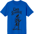 thumbnail image 1 of Keep Strummin' Cowboy Americana Adult Royal Blue Crew Neck Short Sleeve Tee-3XL, 1 of 4