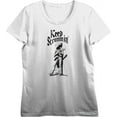 thumbnail image 1 of Keep Strummin' Cowboy Americana Women's Vivid White Crew Neck Short Sleeve Crop Top-Medium, 1 of 3