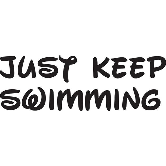 Keep Swimming Finding Nemo Cartoon Movie Quote Custom Wall Decal Vinyl Sticker 12 Inches X 30 Inches