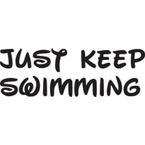 Keep Swimming Finding Nemo Cartoon Movie Quote Custom Wall Decal Vinyl Sticker 6 Inches X 14 Inches