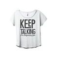 thumbnail image 1 of Keep Talking I'm Diagnosing You Women's Fashion Slouchy Dolman T-Shirt Tee Heather White Medium, 1 of 3