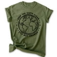 thumbnail image 1 of Keep The Earth Clean It's Not Uranus T-shirt, Unisex Women's Men's Planet Earth Environment Awareness, Heather Military Green, X-Large, 1 of 6