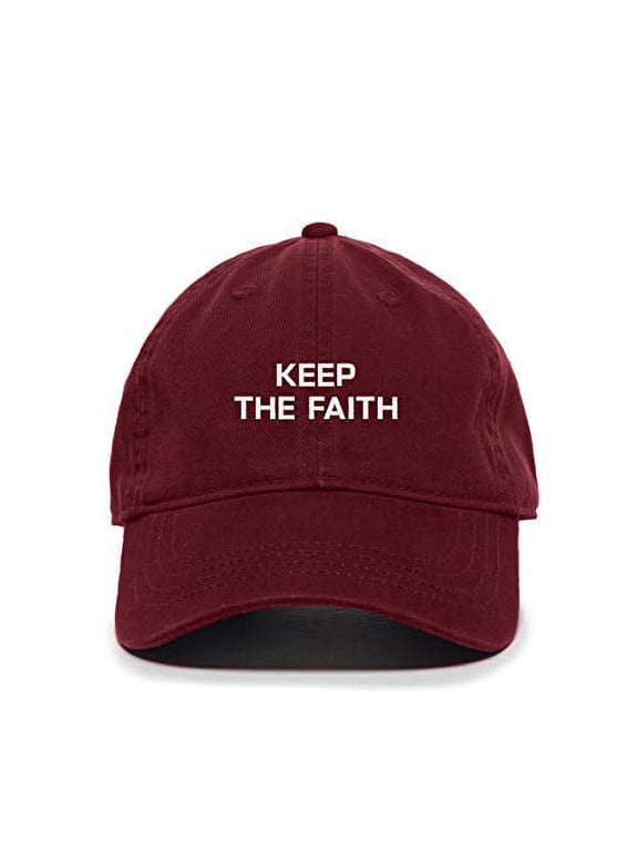 Keep The Faith Joe Biden Election Quote Baseball Cap Embroidered Cotton Adjustable Dad Hat Burgundy