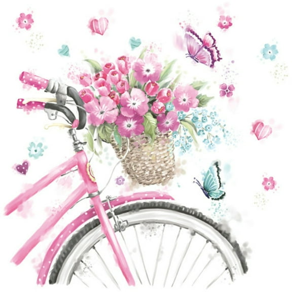 Keep Unique Bicycle Printed Luncheon Paper Napkins, Decoupage Napkin, Pack/20