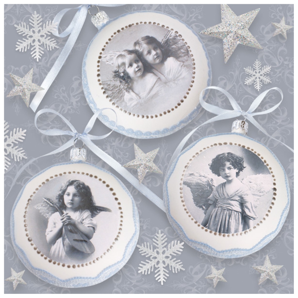 Keep Unique Christmas Angels Napkins, Decoupage Vintage Paper Napkins