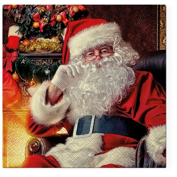 Keep Unique Christmas Decorations Paper Napkins, Santa Luncheon Disposable Napkin, 20/Pack