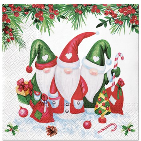 Keep Unique Christmas Decorative Printed Paper Napkins For Decoupage and Holiday Parties, 20/Pack