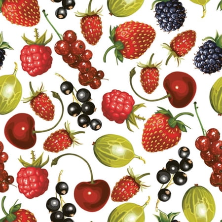 Keep Unique Decorated Lunch Decoupage Fruit Paper Napkins, Assorted Color, 20/Pack
