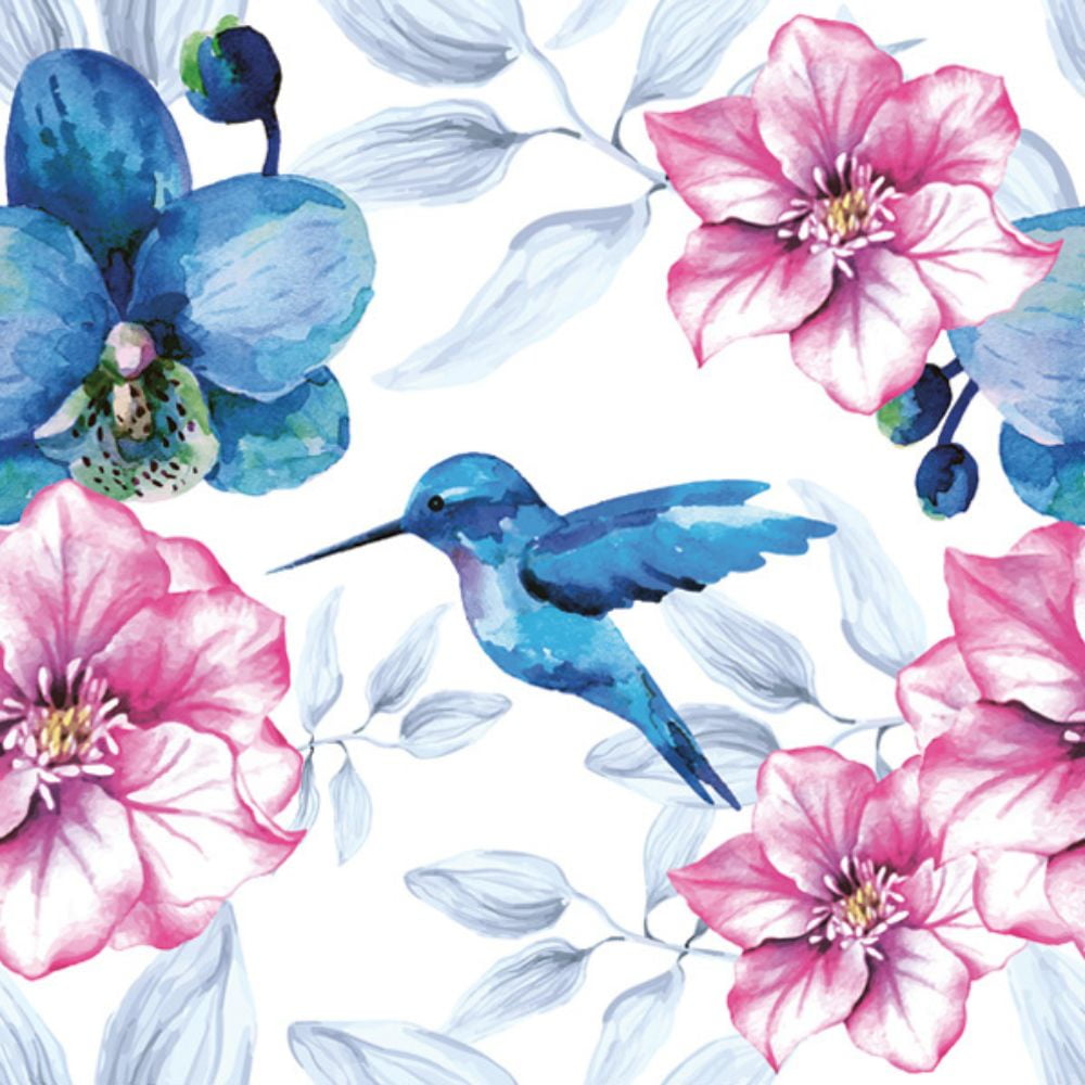 Keep Unique Floral Paper Napkins, Decoupage Napkins Birds, Assorted Color,  20/Pack 