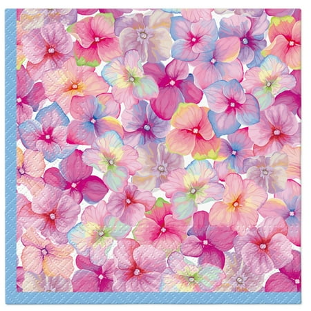 Keep Unique Everyday Napkins, Decorated Floral Lunch Napkins, Assorted Color, 20/Pack