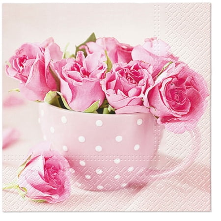 Keep Unique Floral Paper Napkins, Decorative Disposable Spring Napkins, Assorted Color, 20/Pack