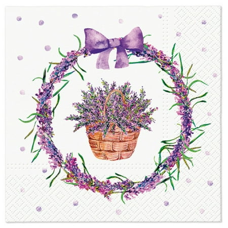 Keep Unique Lavender Paper Napkins, Decorative Disposable Napkin, Decoupage, Pack/20