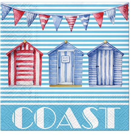 Keep Unique Nautical Luncheon Disposable Napkins, Decorated Decoupage Napkins, Assorted Color, 20/Pack