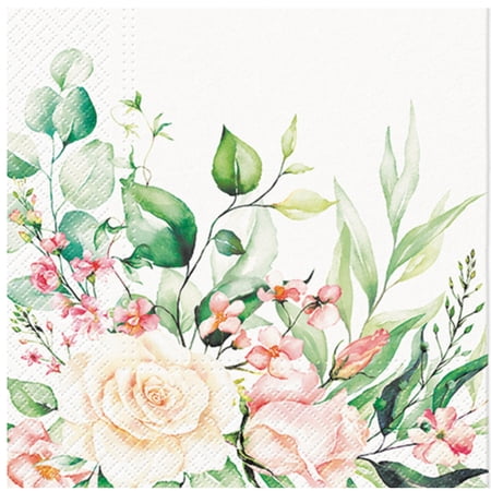 Keep Unique Pink Roses Decoupage Paper Napkins, Luncheon Decorative Roses Napkins, 20/Pack