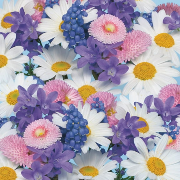 Keep Unique Spring Floral Paper Decoupage Napkins, Flower Decorative Disposable Napkin, 20/Pack