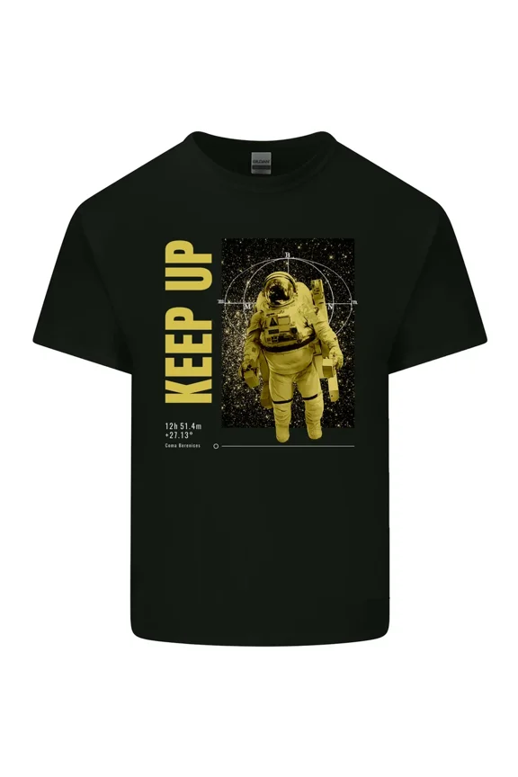 Keep Up Astronaut Spaceman Outer Space Galaxy Graphic Cotton Shirt,for unisex up to 5XL